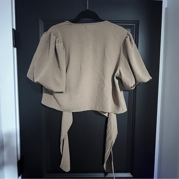 NWT Altar’d State Mocha Tie-Front Top (Matching Pants Available!) - Picture 6 of 6